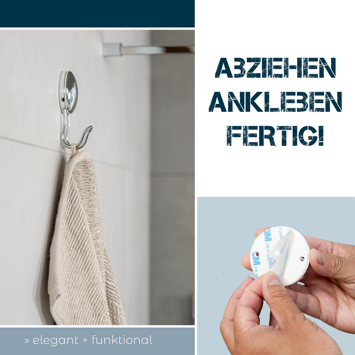 MULTIFUNKTIONSHAKEN 4er Set MOON-LOC - Edelstahlfarben, Metall (5.5/10.3/4cm) - bremermann