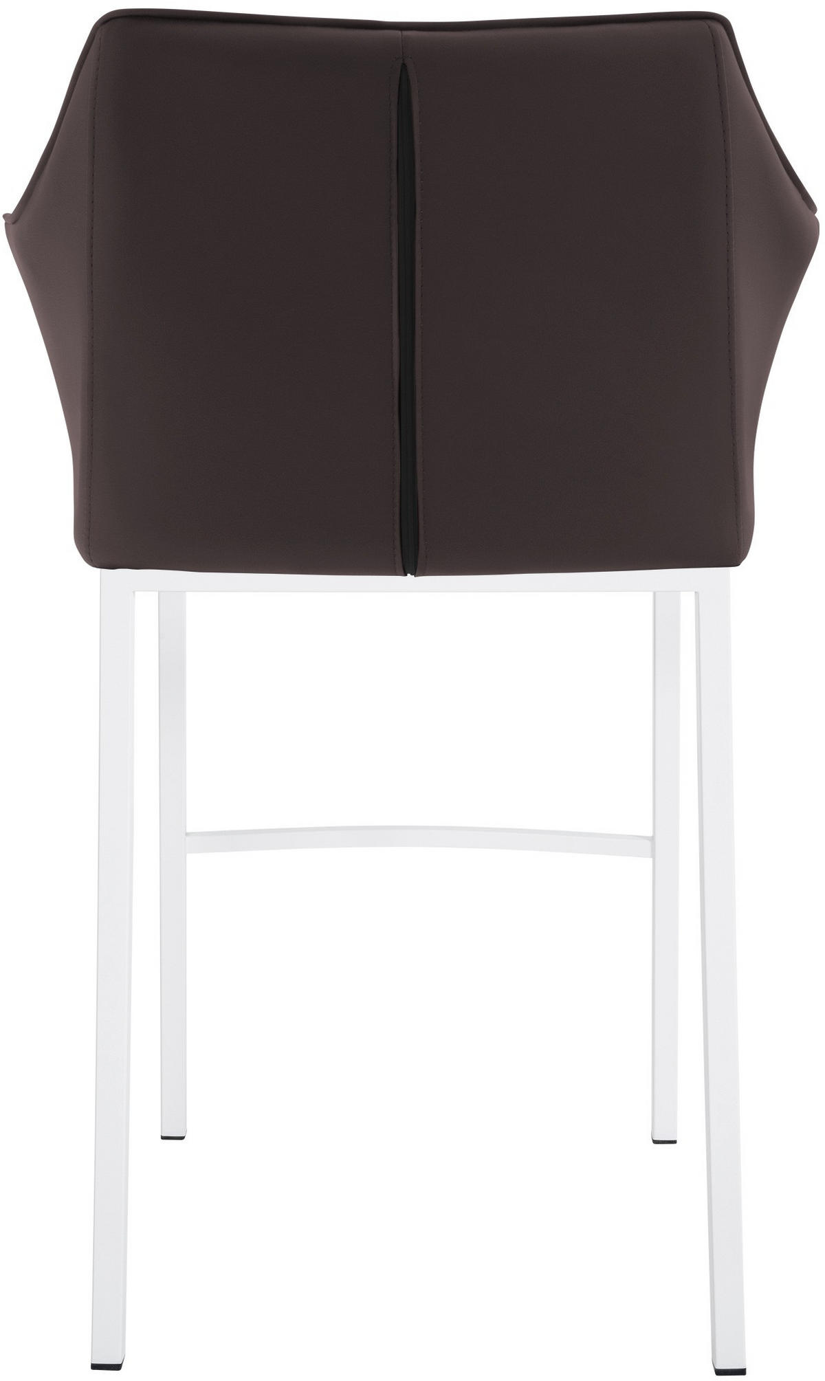 BARHOCKER Lederlook Braun - Weiß/Braun, Textil/Metall (64/110/48cm) - CLP