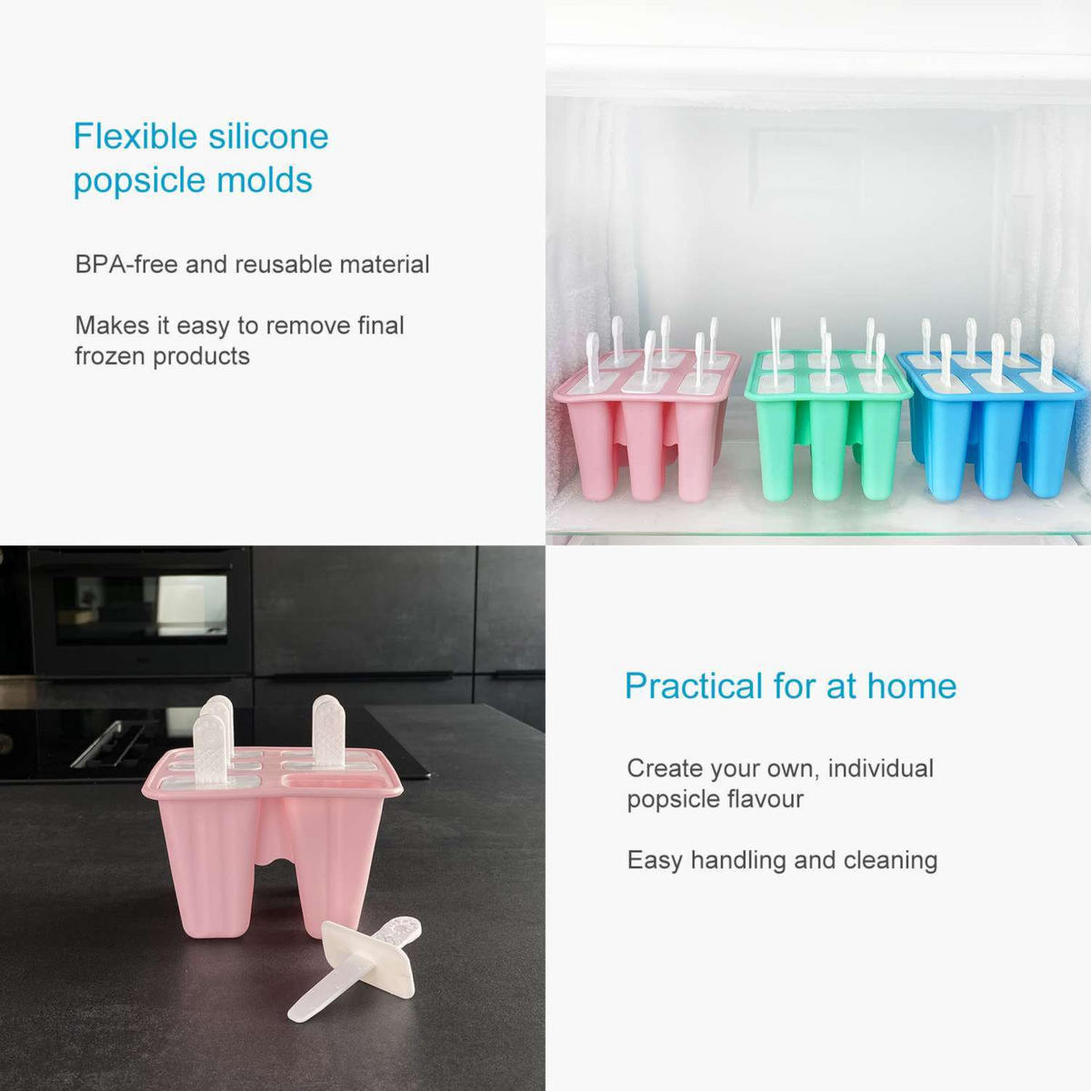 EISCREME FORM - Pink, Kunststoff (12/9/14cm) - Intirilife