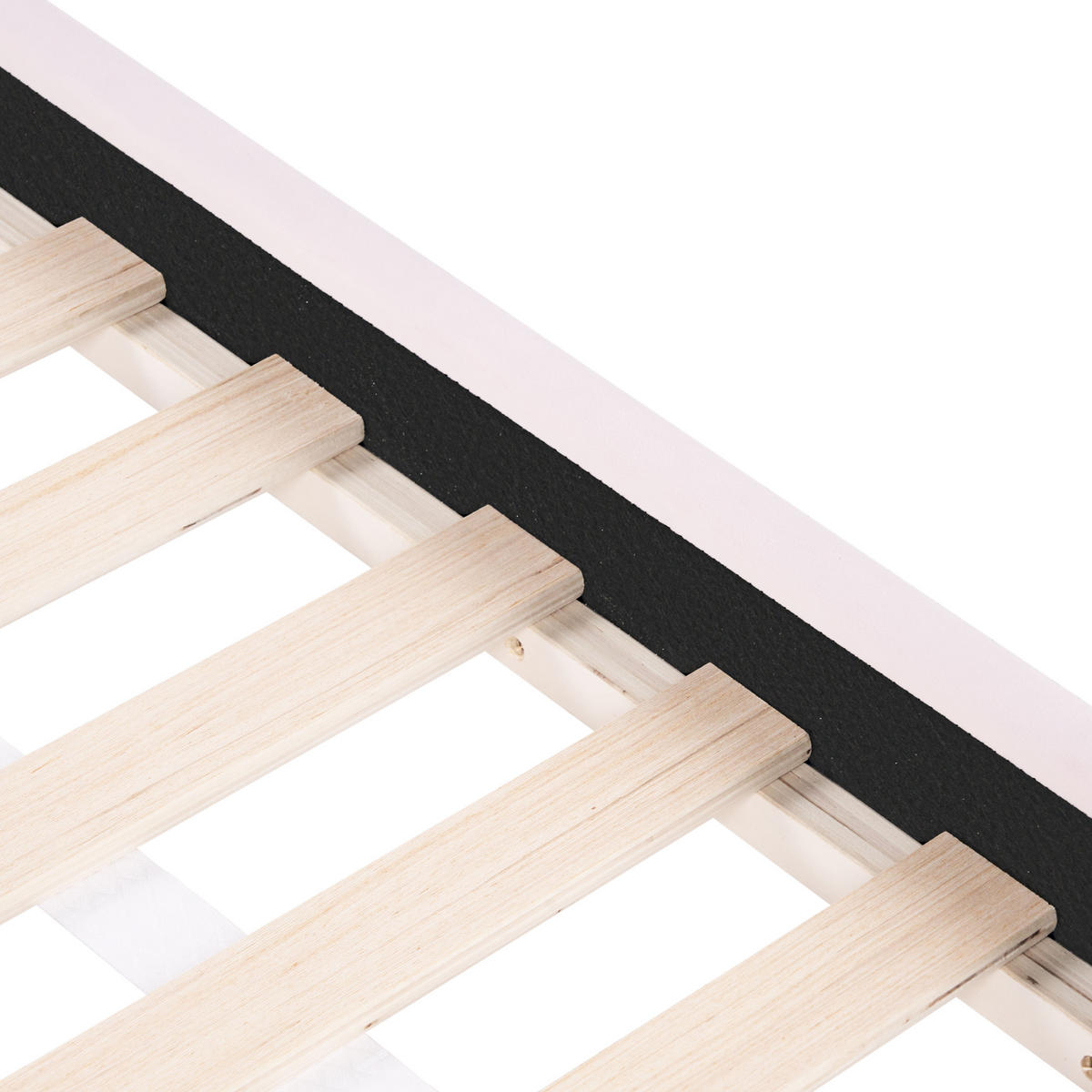 KINDERBETT 90x200 cm Rosa Mazou - Pink, Textil (90/200cm) - Beliani