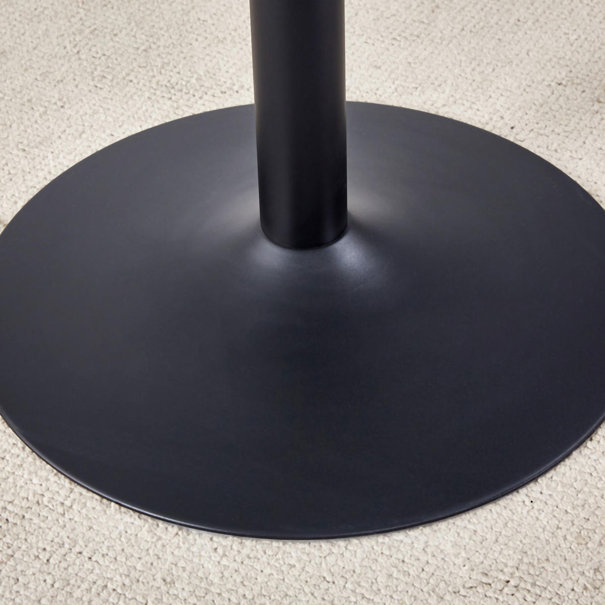 BARTISCH Rund 85 cm mit Glasplatte DE-39999 Schwarz - Schwarz, Metall (85/85/76cm) - ComfortXL