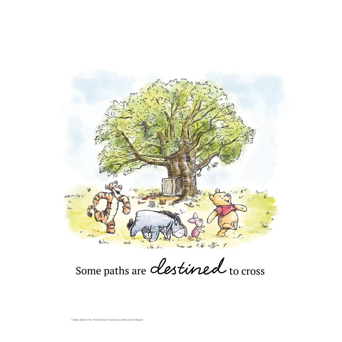 POSTER Disney - Winnie the Pooh - Tree Gathering Print - Multicolor, Papier (70/100/0.1cm) - Poster&Frame
