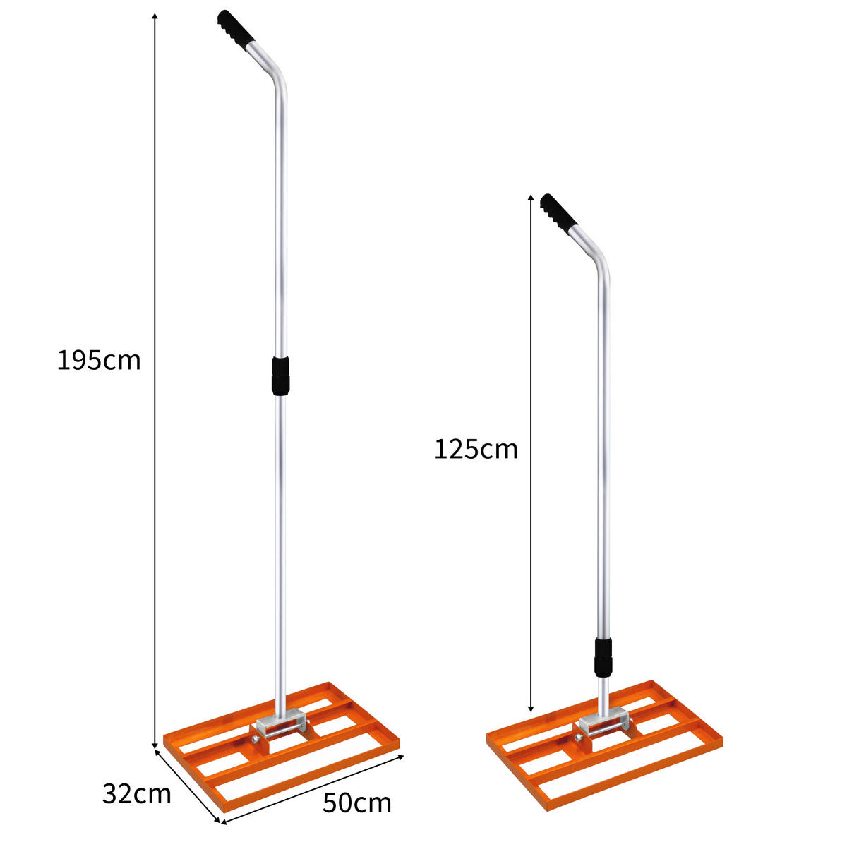 RASENRAKEL 50cm – Orange - Orange, Metall (50/1/32cm) - Monstershop