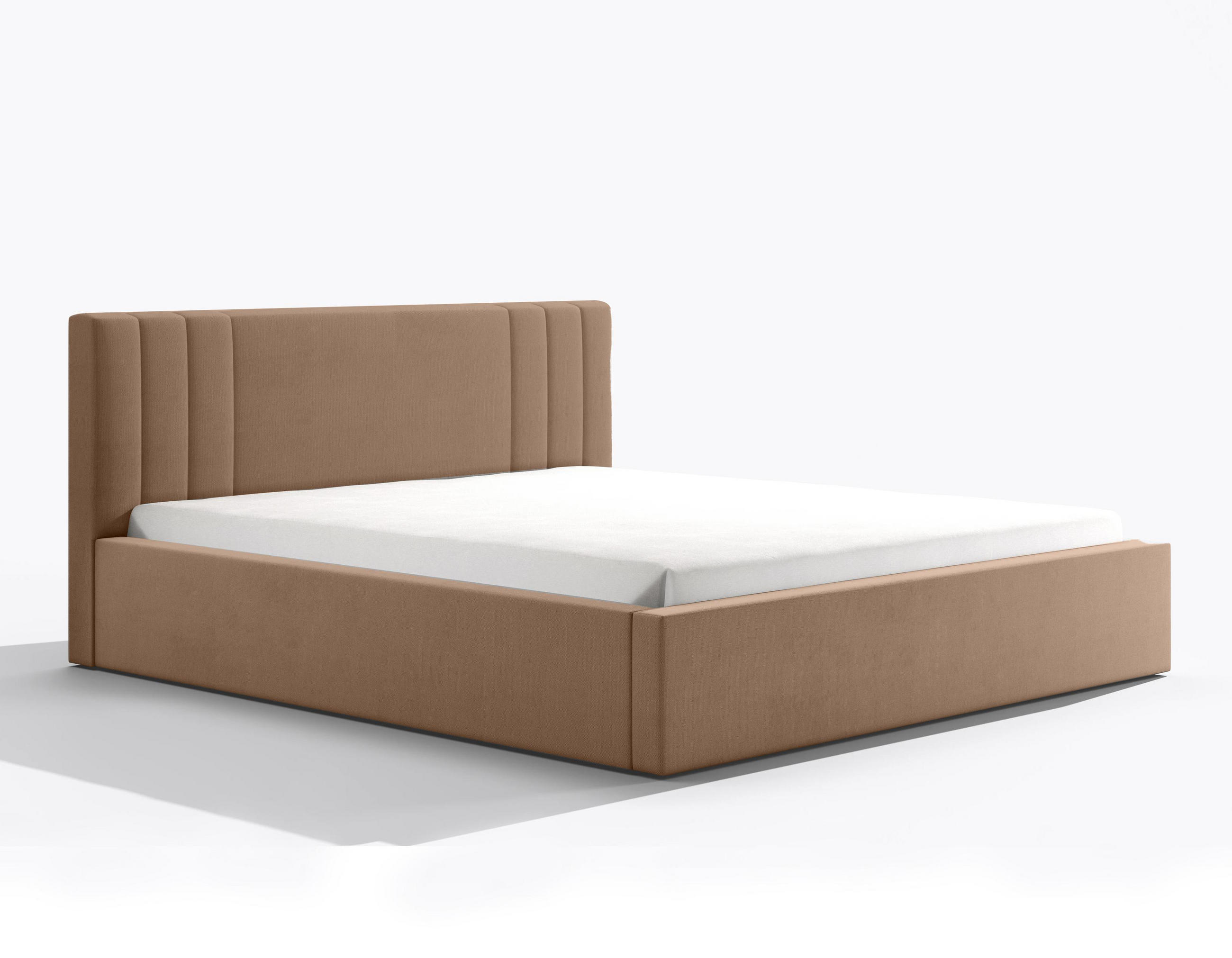 POLSTERBETT Flino 160/200 cm in Beige – mit Bettkasten und viel Komfort - Beige/Schwarz, Holz/Holzwerkstoff (160/200cm) - AX Living