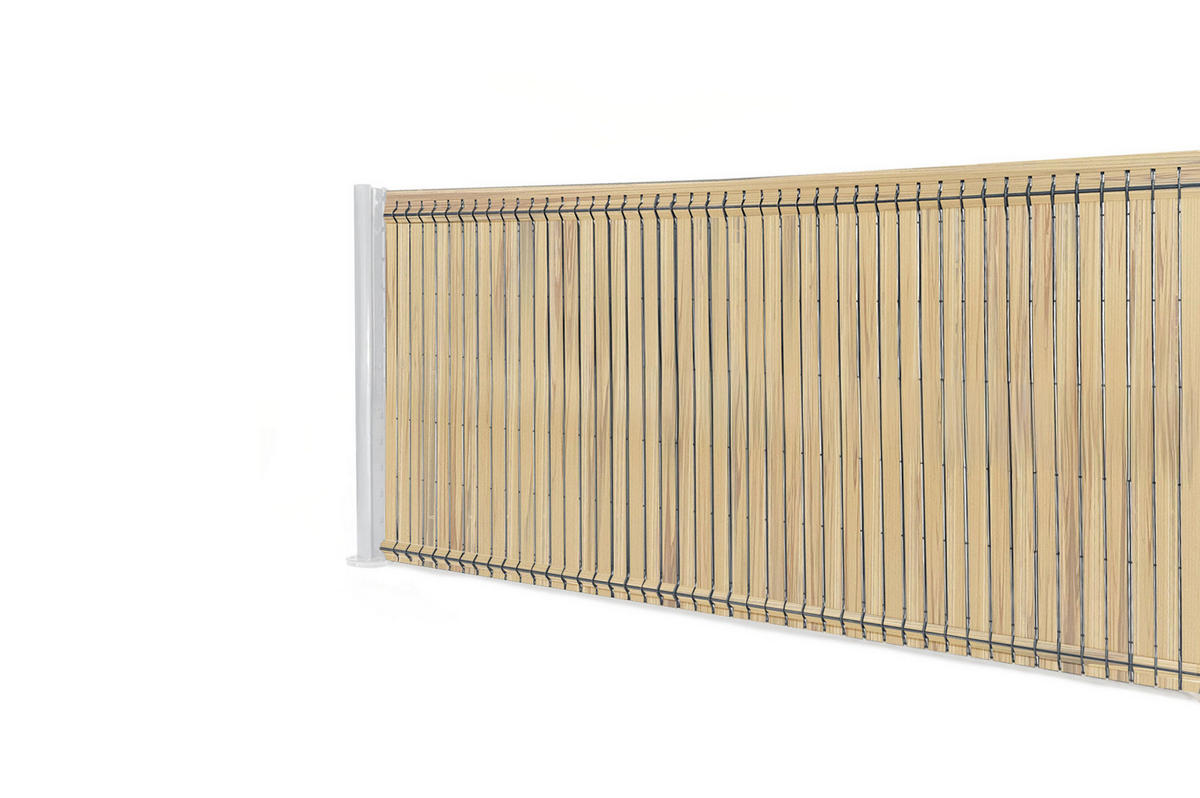 PVC-SICHTSCHUTZLAMELLEN-STEIF-SET Cinto beige 4m H.120cm - Mit clips und Endprofil - Beige, Kunststoff (400/123cm) - Casanoov
