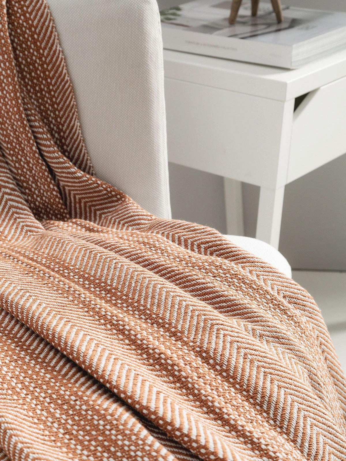 BAUMWOLLDECKE Alisea Braun 125x150 cm - Braun, Textil (125/150cm) - benuta Nest