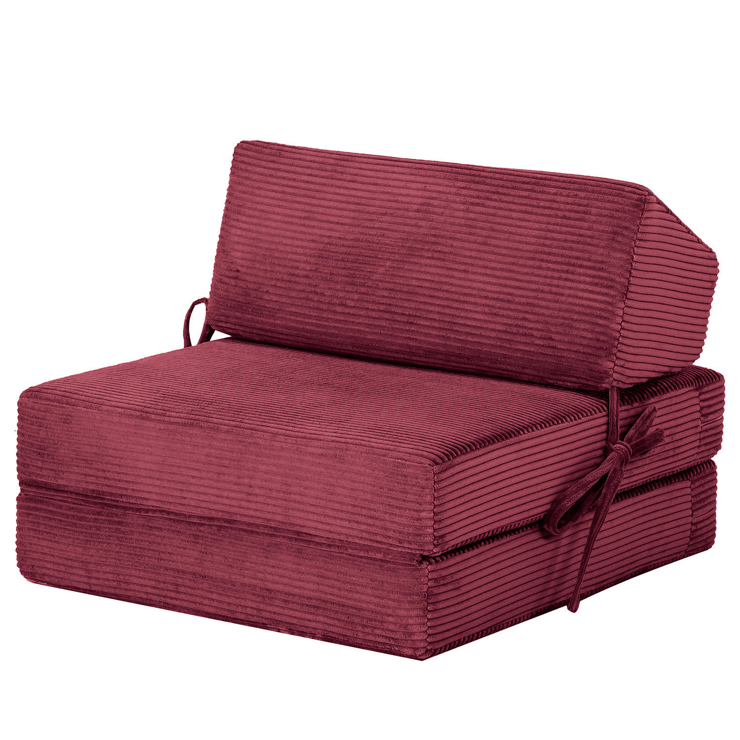 SCHLAFSESSEL - Cordstoff - Beere, Textil (74/56/80cm) - home24