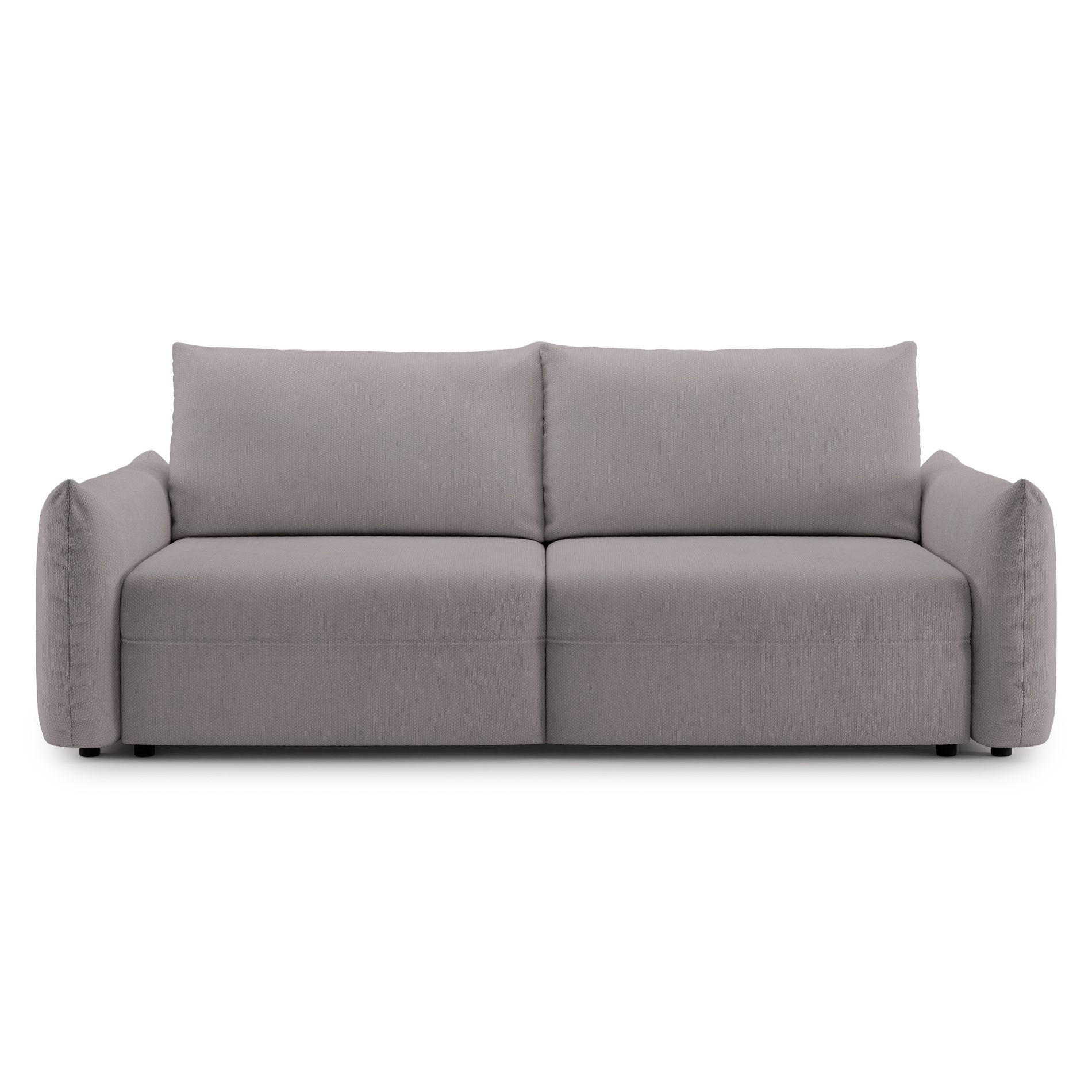 SCHLAFSOFA Theolla Greige - Taupe/Schwarz, Textil/Metall (248/97/111cm) - Selsey