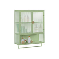 KÜCHENOBERSCHRANK 60/23/78 cm mit Glasfront in Grün und 2 Türen - Grün, Glas (60/78/23cm) - BEAOK