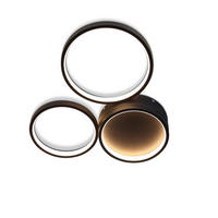 LED-DECKENLEUCHTE Dreiring 43.5/35.5/6 cm - Schwarz, Metall (43.5/35.5/6cm) - ZMH