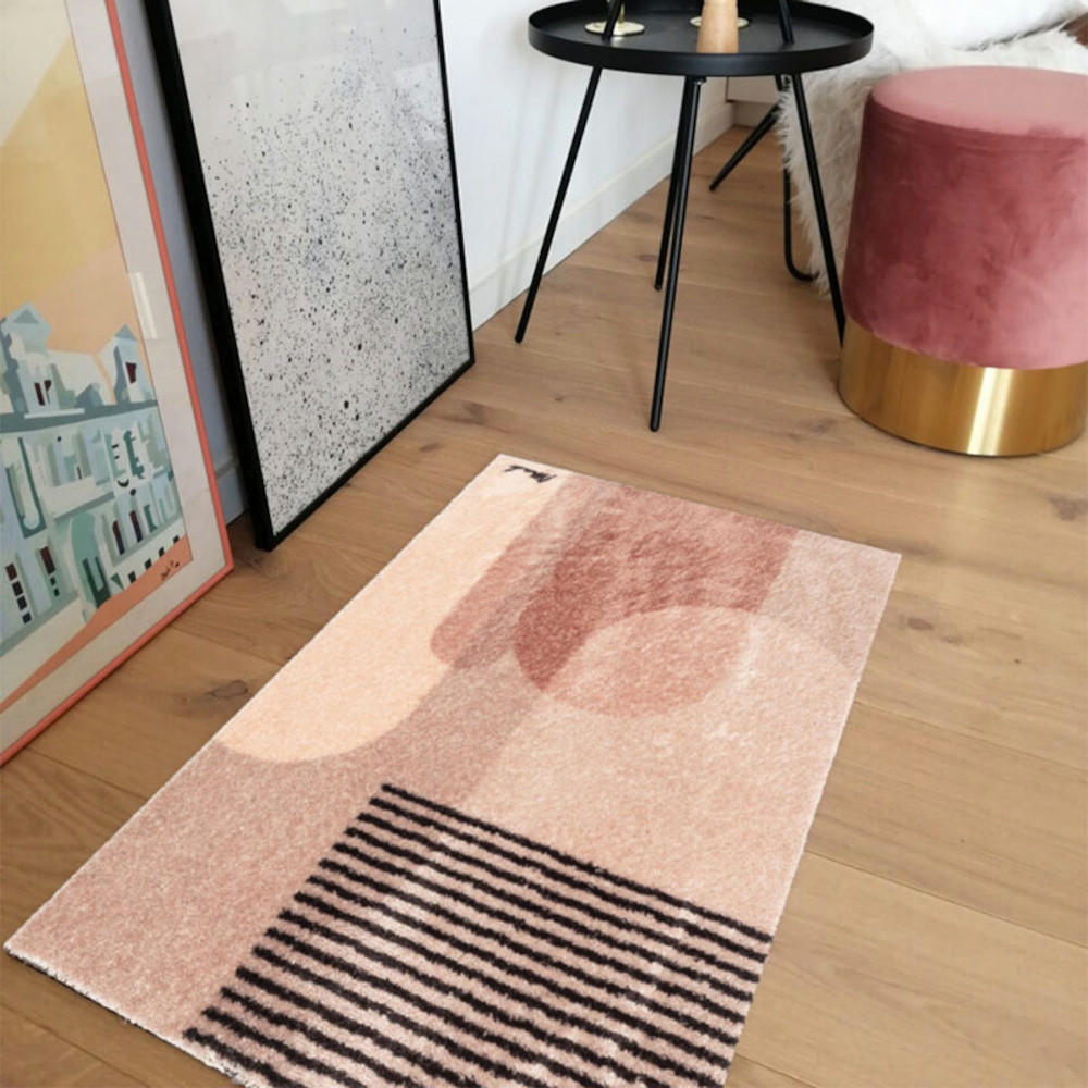 INDOOR FUßMATTE "Arda" mit modernem Motiv Pastellfarben 50 x 75 cm - Multicolor, Kunststoff/Textil (50/75cm) - MAD ABOUT MATS