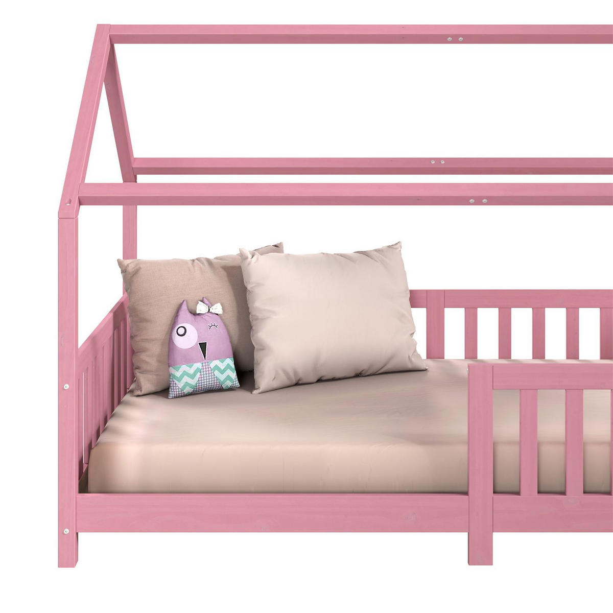 HAUSBETT NINA 90x190 cm rosa - Rosa, Holz (90/190cm) - IDIMEX