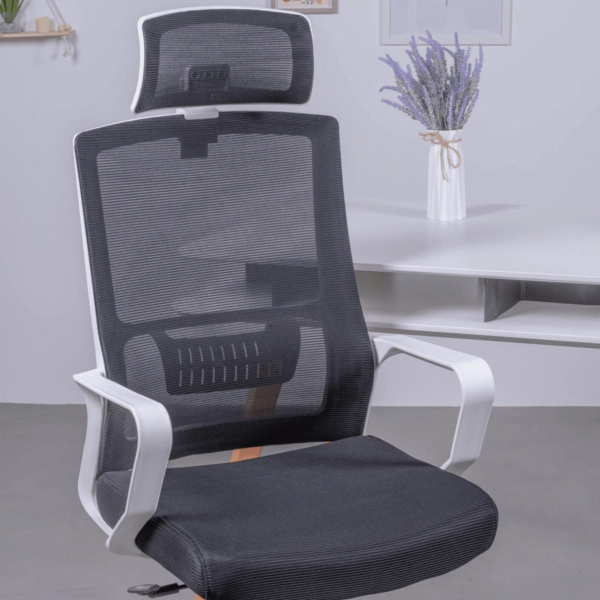 SCHREIBTISCHSTUHL Textil Schwarz - Schwarz, Textil (60/114/58cm) - Nest Dream