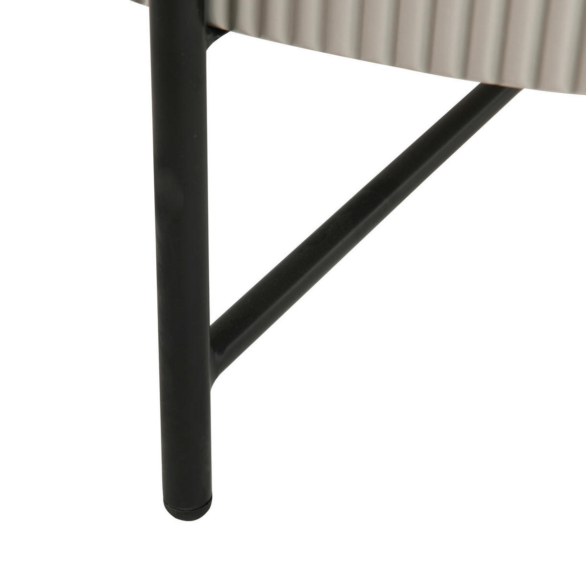 COUCHTISCH rund Grau 80/80/40 cm - Taupe/Graubraun, Holzwerkstoff/Metall (80/80/40cm) - Furnhouse