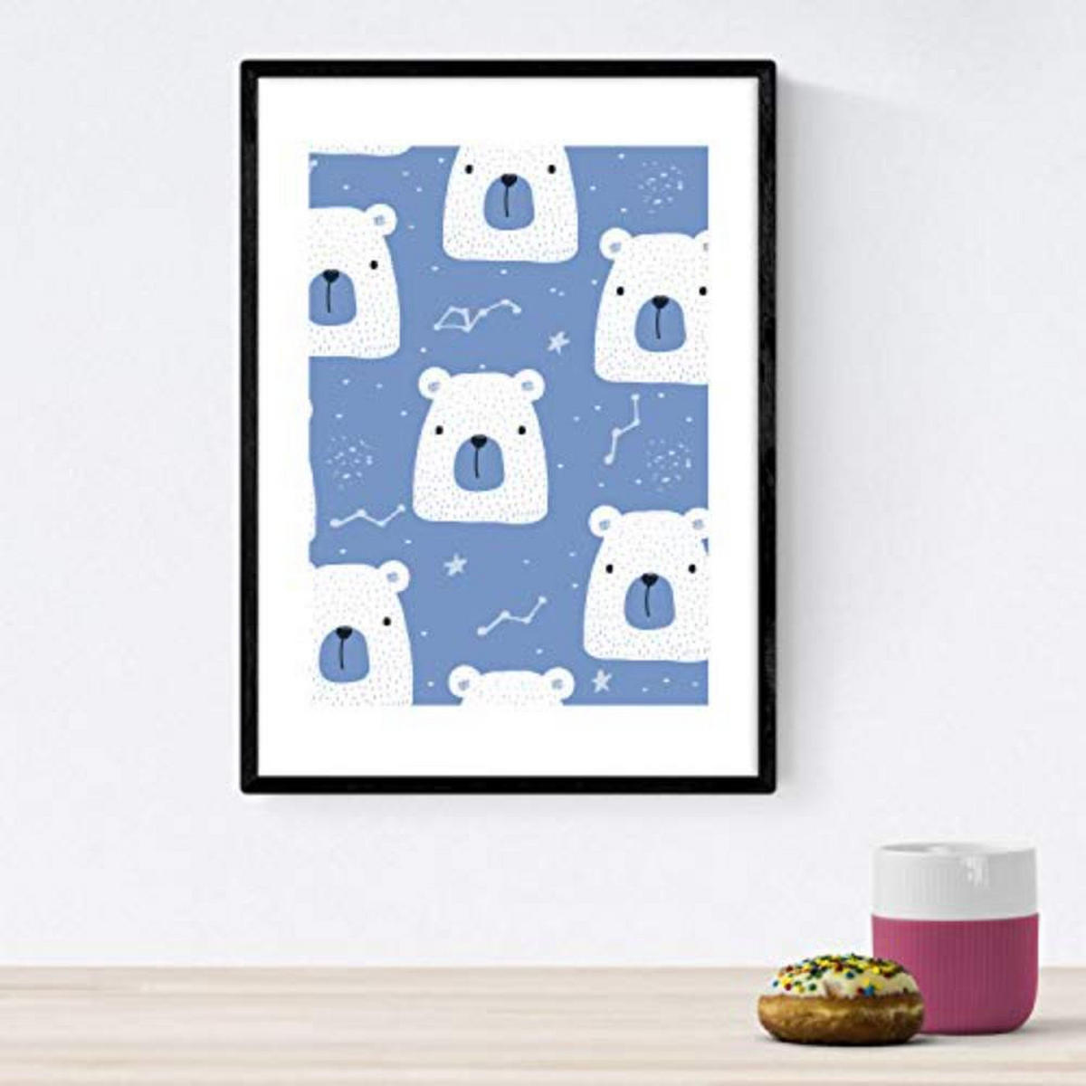 POSTER Set mit 4 Tiere bebe A3 Rahmenlos - Klar, Papier (29.7/3cm) - Nacnic