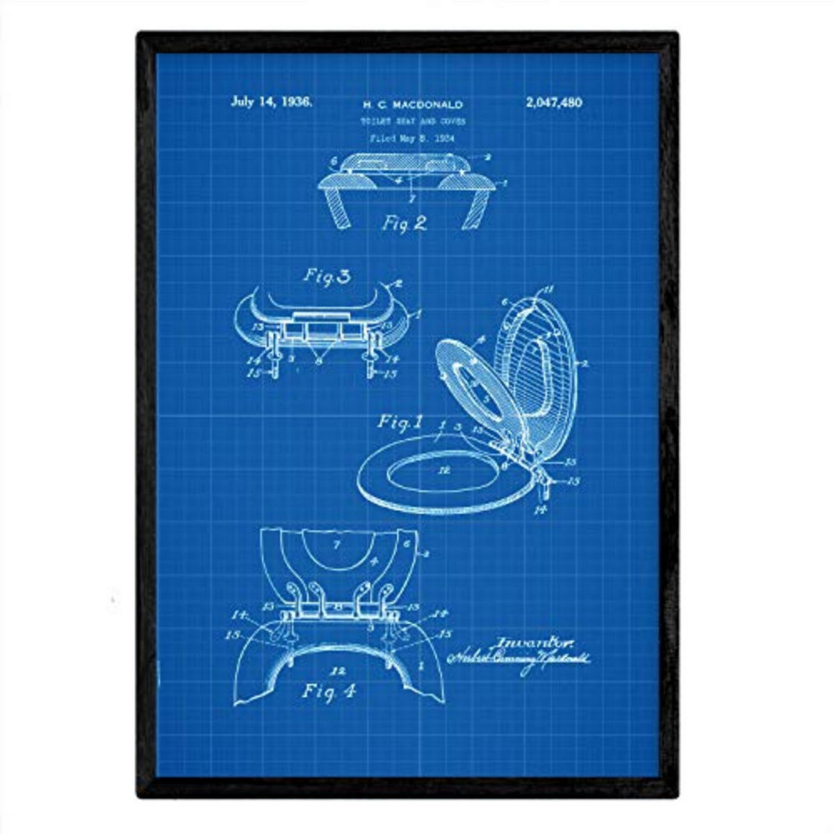 POSTER Deckel Patent A3 Rahmenlos - Klar, Papier (29.7/5/42cm) - Nacnic