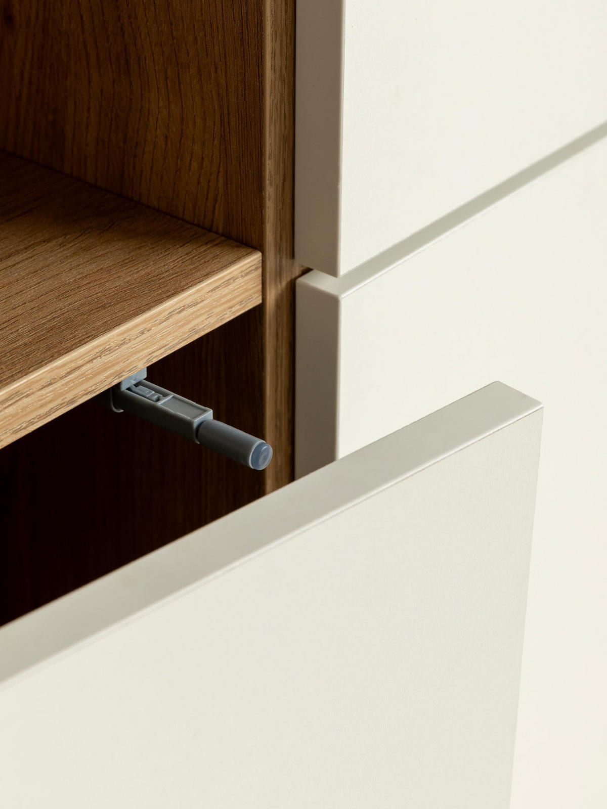 HIGHBOARD Nadine Natur - Weiß 120 cm x 138 cm - Braun, Holzwerkstoff (120/138/41cm) - Kenay Home