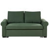 2-SITZER-SCHLAFSOFA Leinenoptikdunkelgrün Silda - Grün, Textil (173/92/93cm) - Beliani