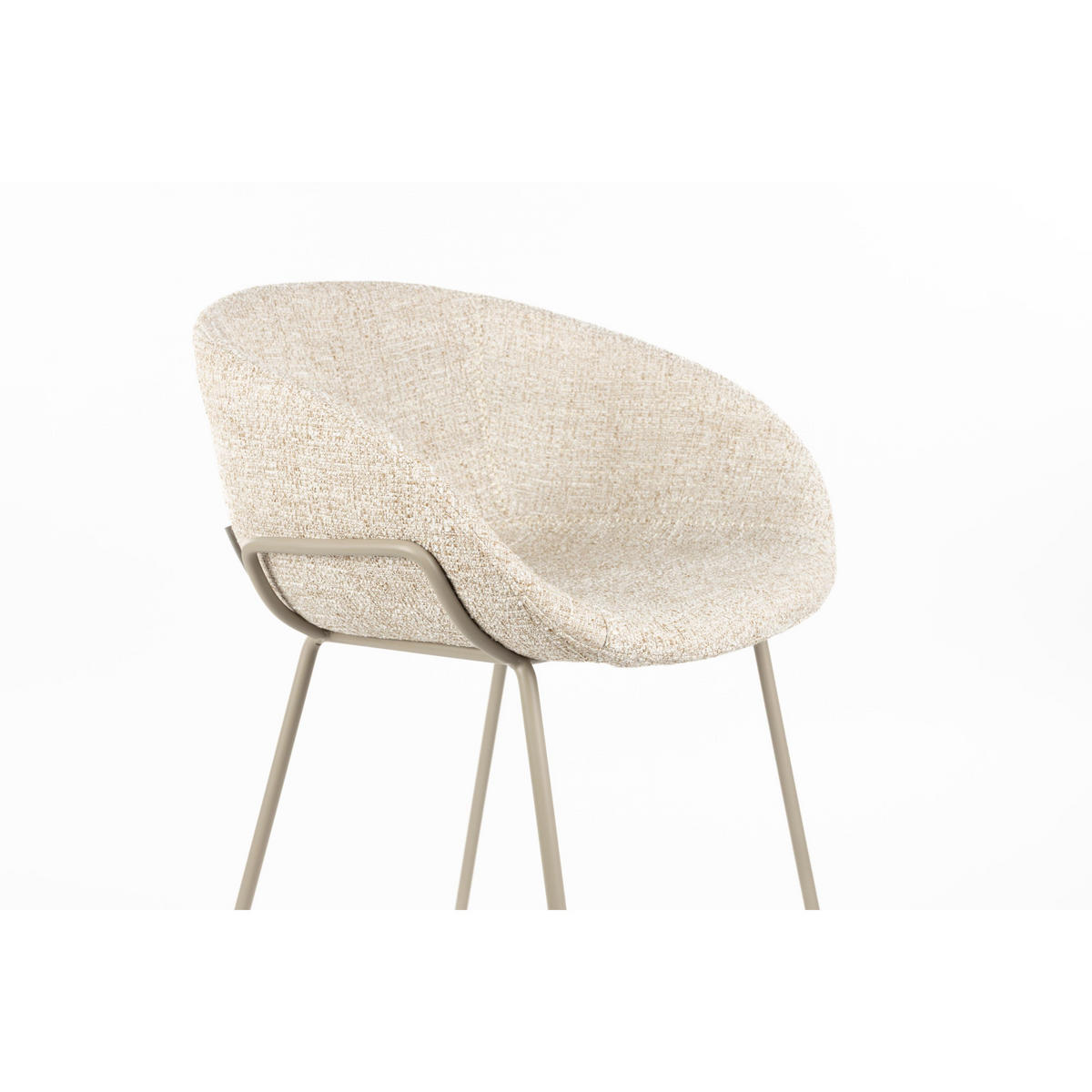 BARHOCKER Feston Rückenlehne 76 cm Beige - 2 er Set - Beige, Kunststoff (54.5/98.5/53cm) - Zuiver