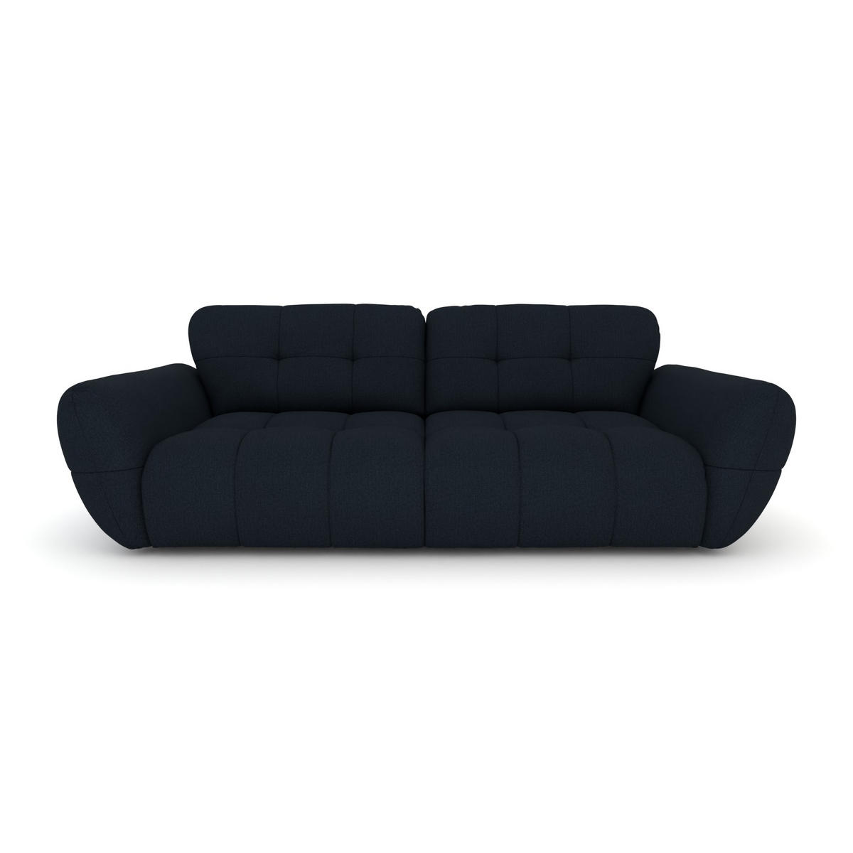 BIGSOFA Vannes Chenille Blau 272/134/68 cm - Dunkelblau, Kunststoff/Textil (272/68/134cm) - foamnova
