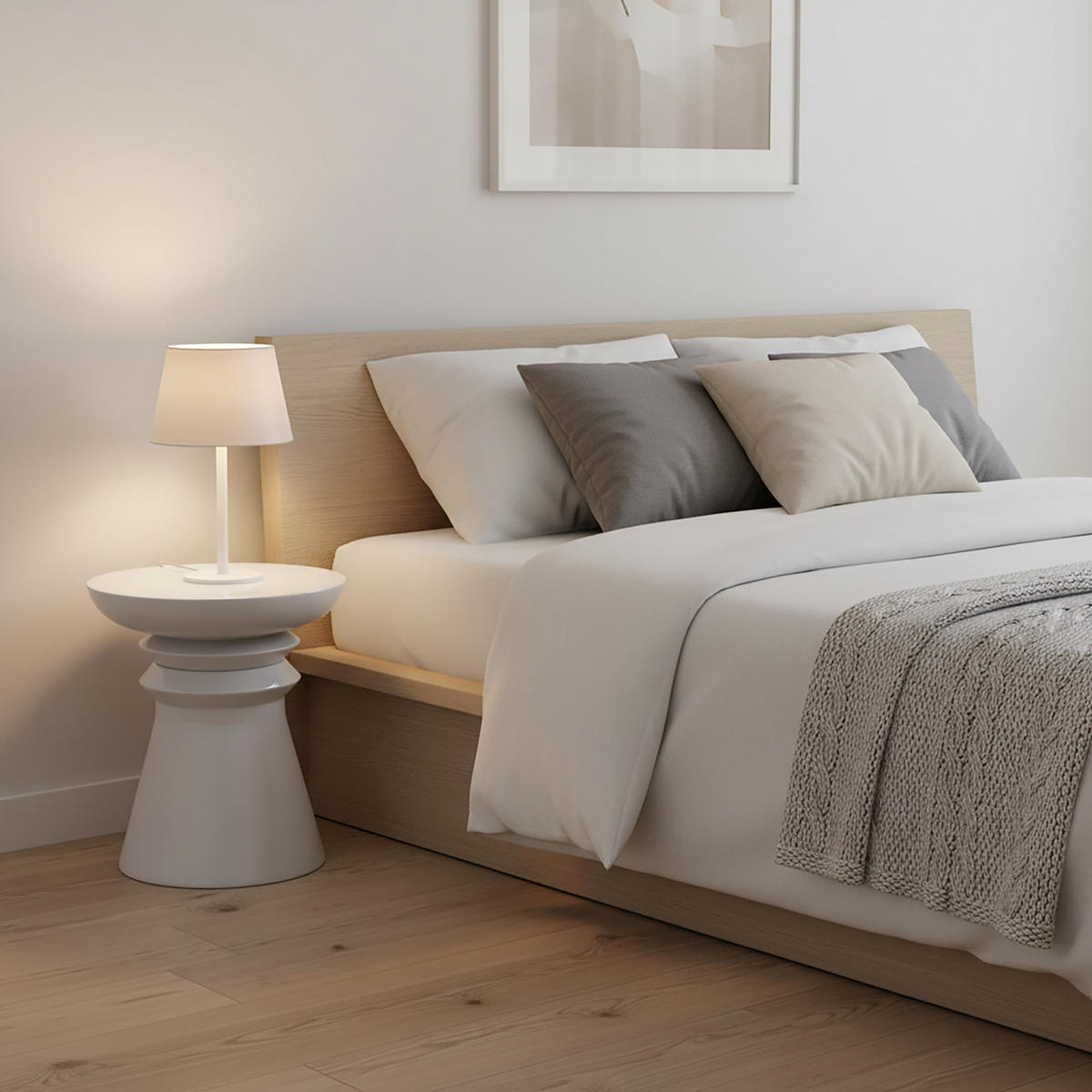 BEISTELLTISCH - Grau, Metall (38/38/45cm) - Relaxdays