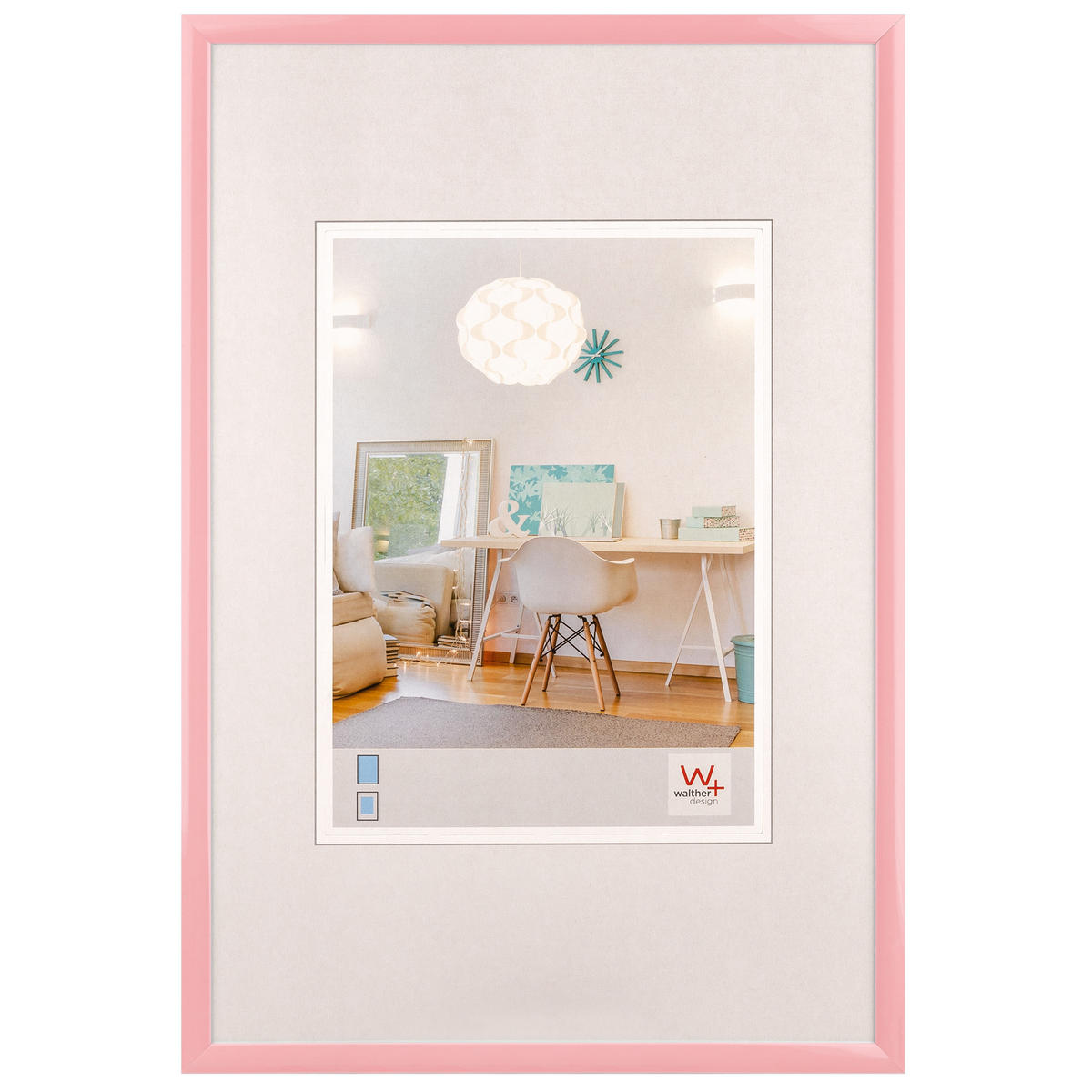 KUNSTSTOFFRAHMEN New Lifestyle Kst.Rahmen 30x40 cm rosa - Rosa, Kunststoff (30.7/40.8/1.4cm) - walther design