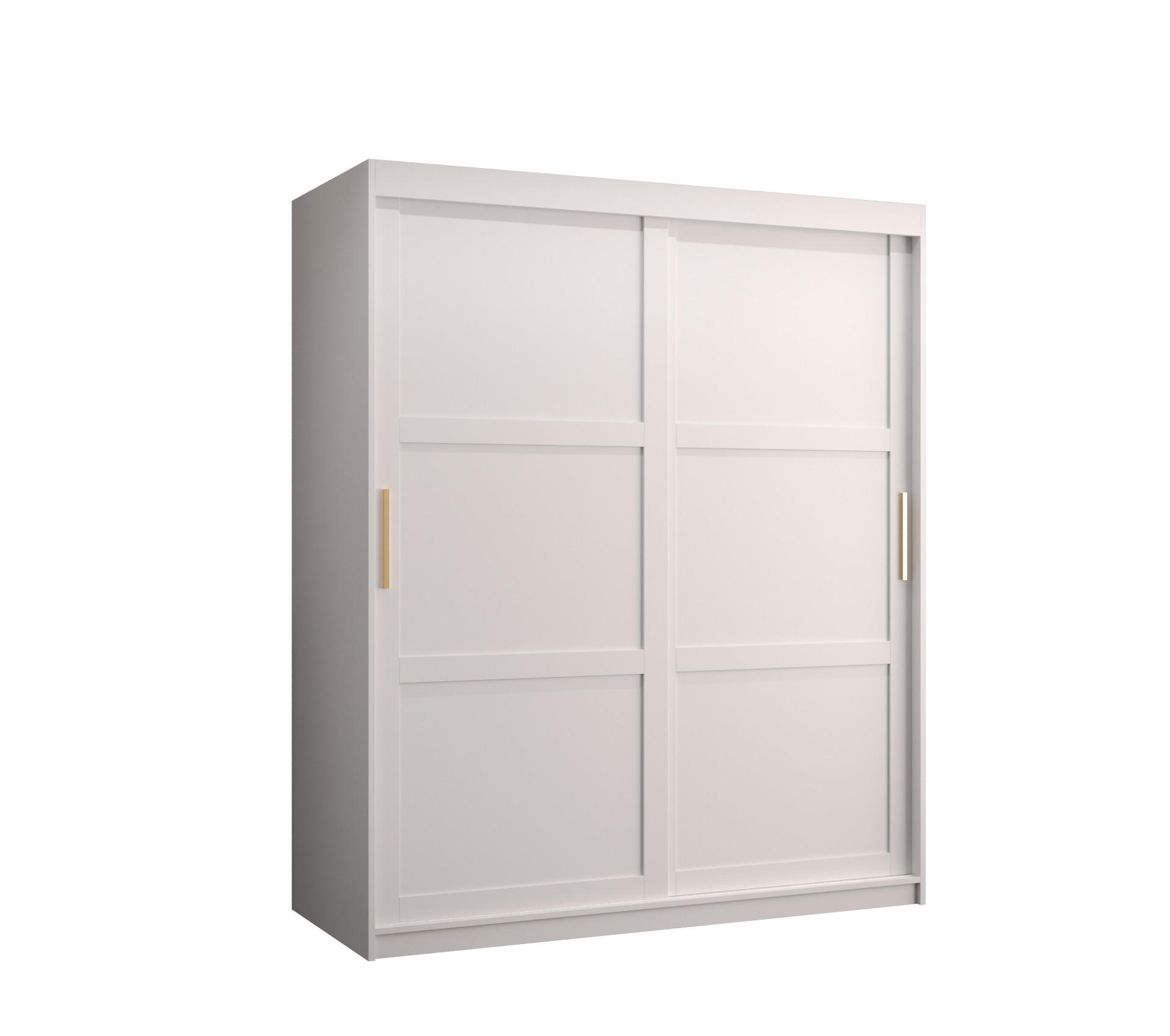 Abiks Möbel Schwebetürenschrank Weiß 150x200x62 cm