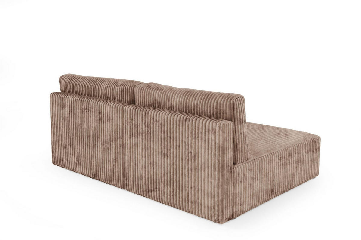 ECKSOFA Natalia Xs - Beige, Holzwerkstoff/Textil (149/210cm) - Fun Möbel