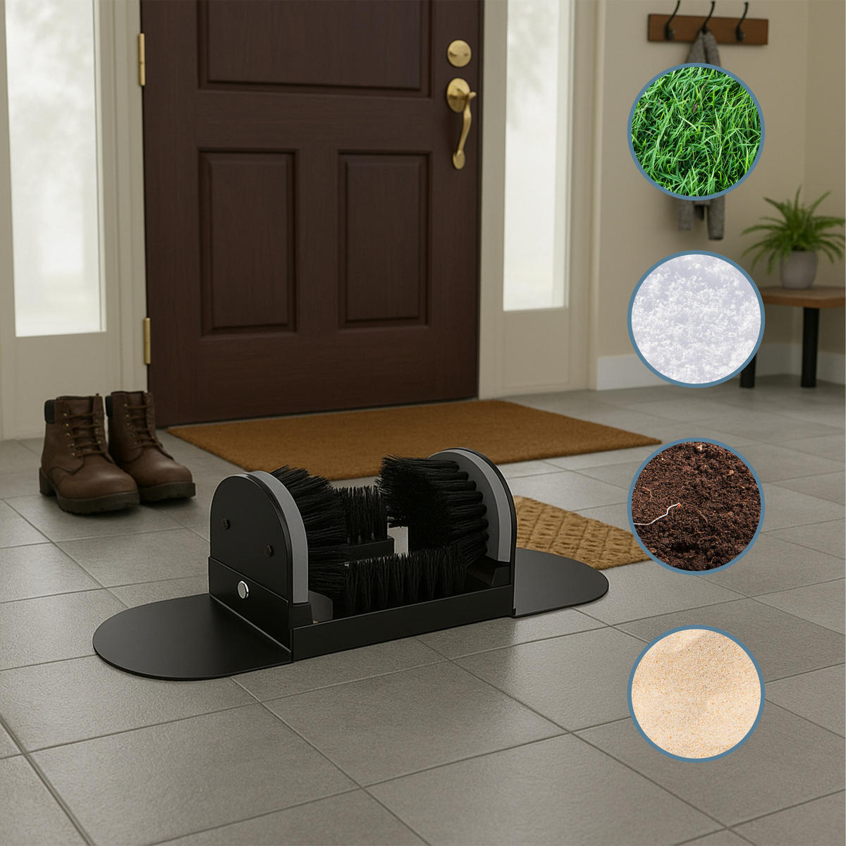 SCHUHABSTREIFER - Schwarz, Holz/Kunststoff (47/15.5cm) - Relaxdays