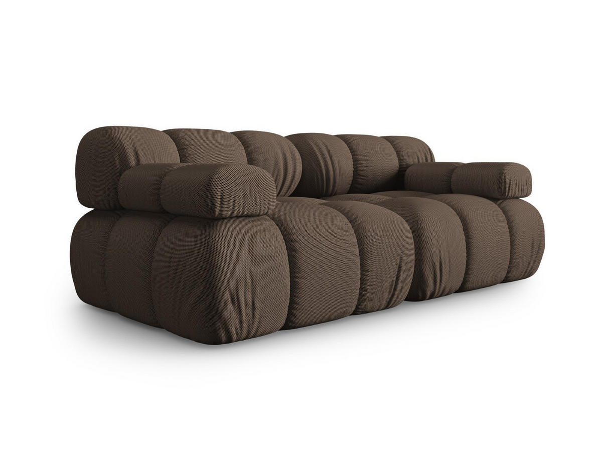 SOFA modular Bellis aus 3D-Stoff braun 2 Sitzplätze - Braun, Textil (94/70/188cm) - Micadoni