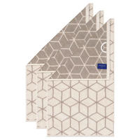 GÄSTETUCH Unisex Beige 3er Pack Baumwolle - Beige/Braun, Textil (30/50cm) - Villeroy & Boch