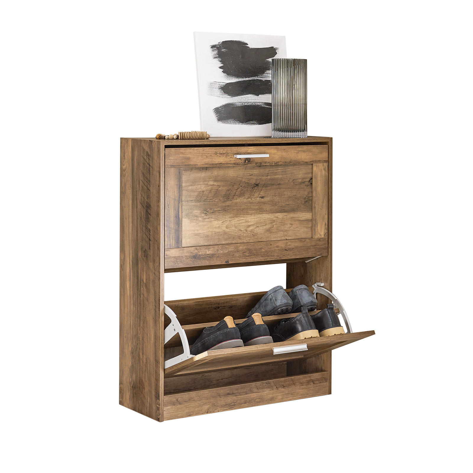 SCHUHSCHRANK Braun - Braun, Holzwerkstoff (60/79/23cm) - SoBuy