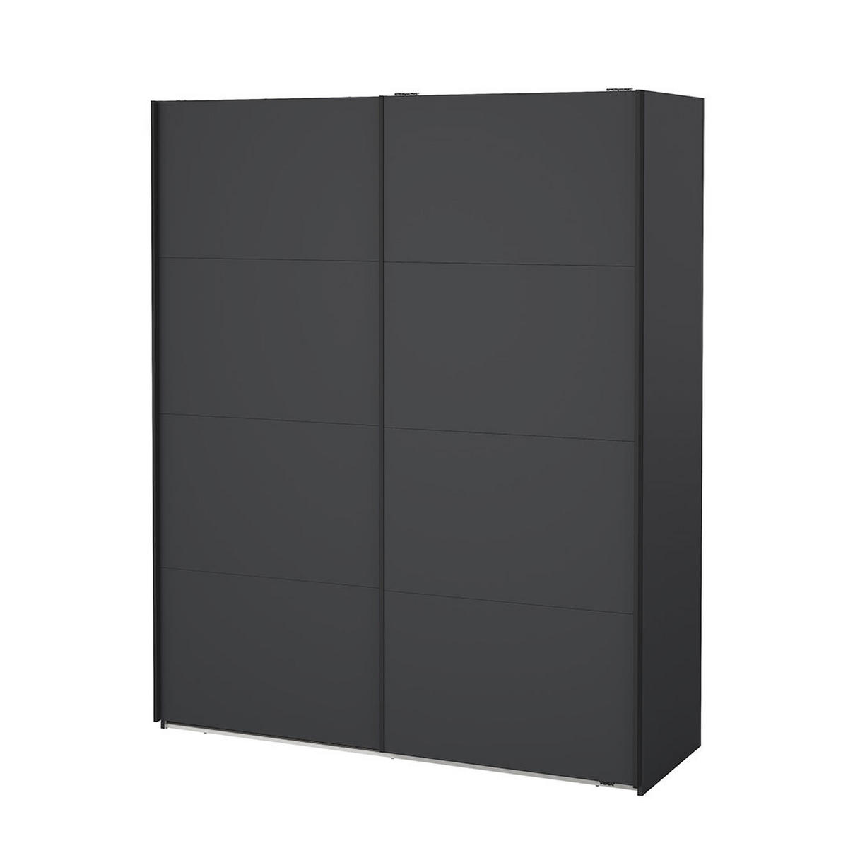 SCHIEBETÜRENSCHRANK, Bergamo, Grau, Holzwerkstoff, 179 x 67 x 221 cm - Grau, Holzwerkstoff (179/221/67cm) - ebuy24