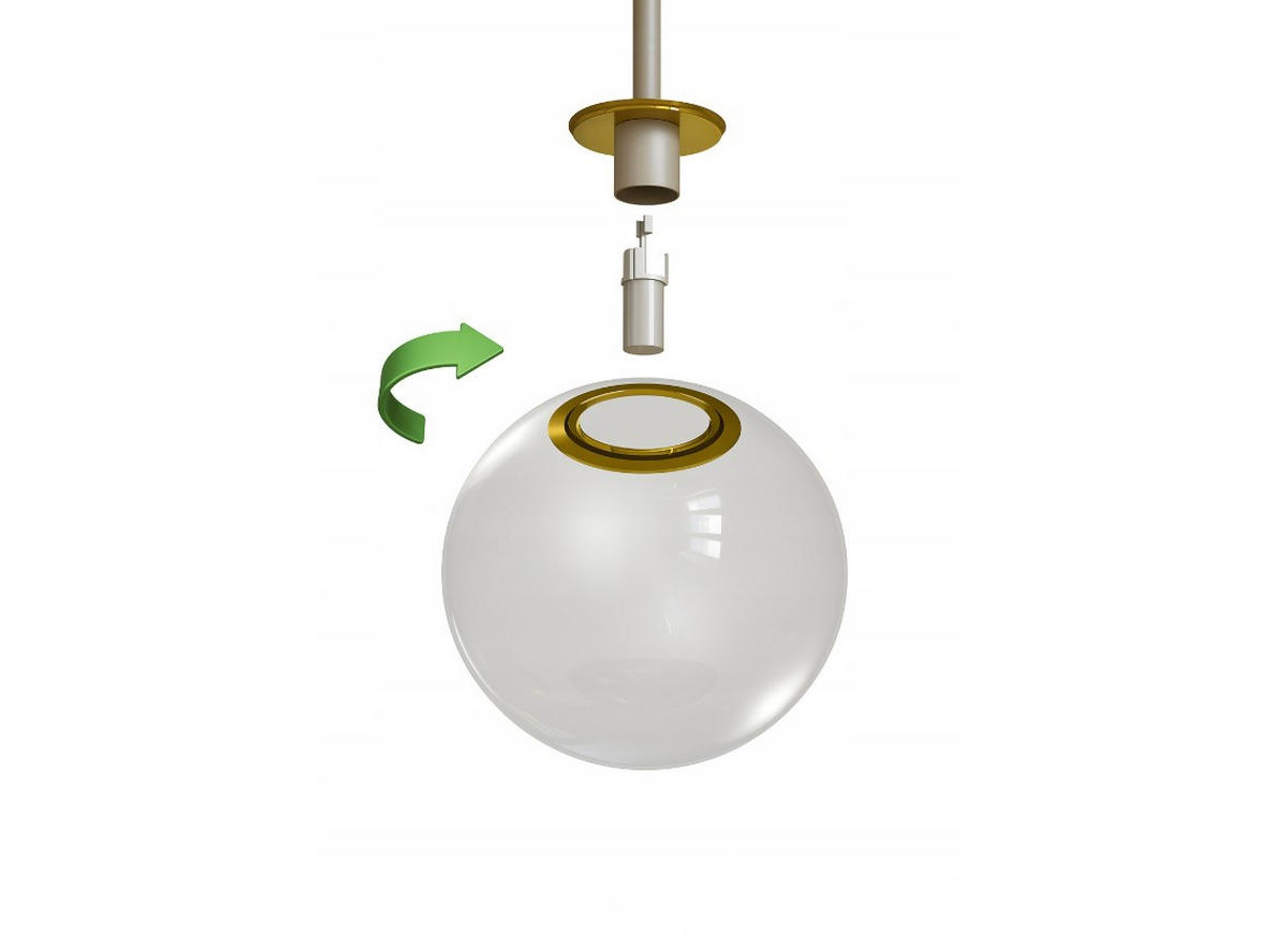 WANDLEUCHTE ECRU II - Beige/Goldfarben, Glas/Metall (19/23/14cm) - kiki design