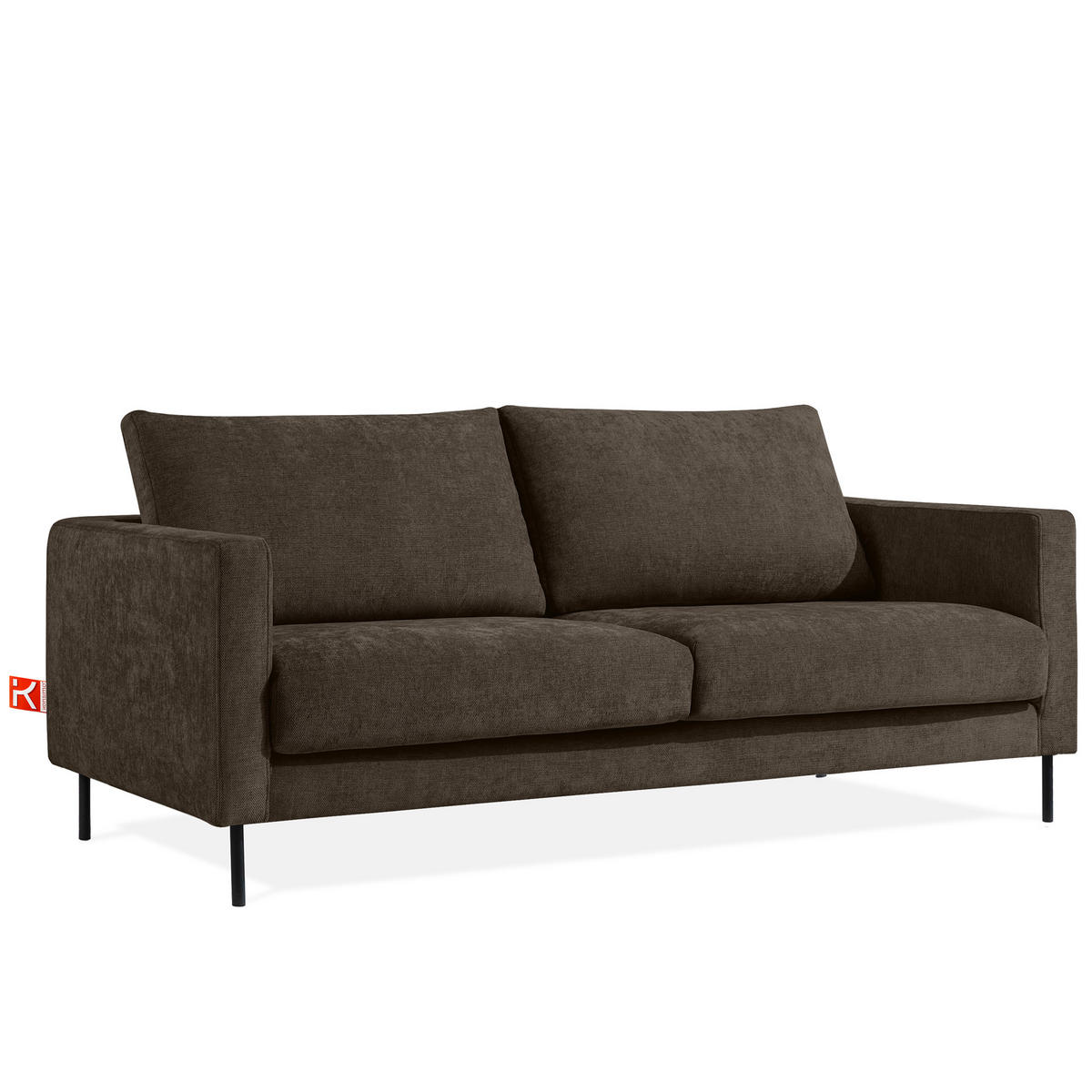 SOFA LUMO, 3-Sitzer, Braun - Schwarz/Braun, Holz/Holzwerkstoff (198/90/95cm) - KONSIMO®