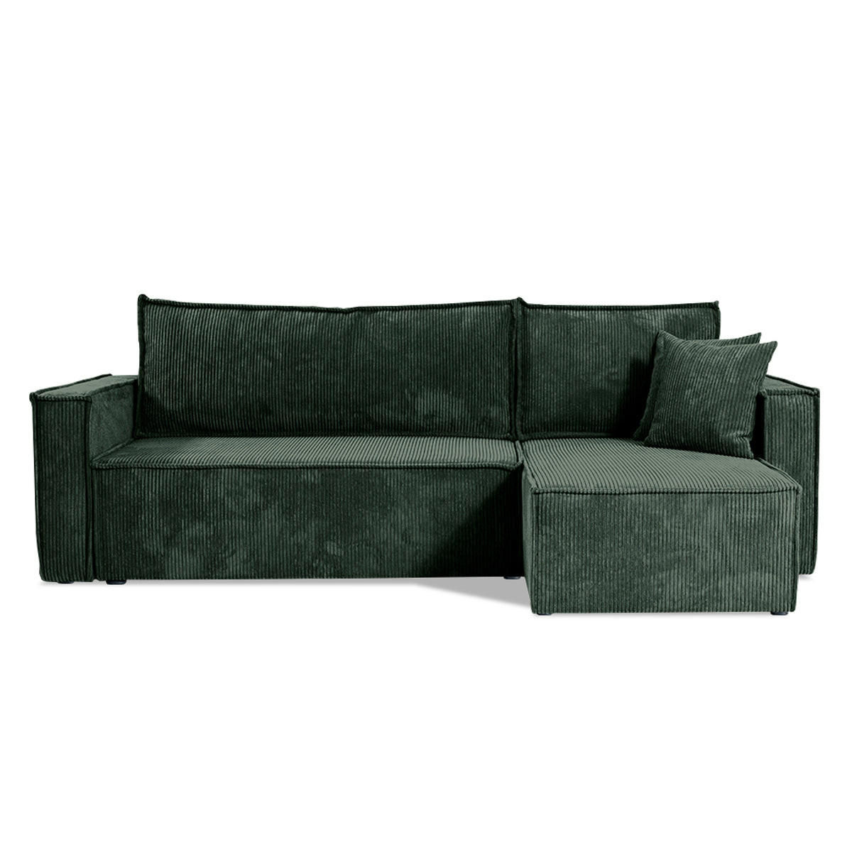 ECKSOFA Ezekiel 3 Sitzplätze Tannengrün - Grün, Holz (236/145cm) - Petits-meubles