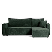 ECKSOFA Ezekiel 3 Sitzplätze Tannengrün - Grün, Holz (236/145cm) - Petits-meubles