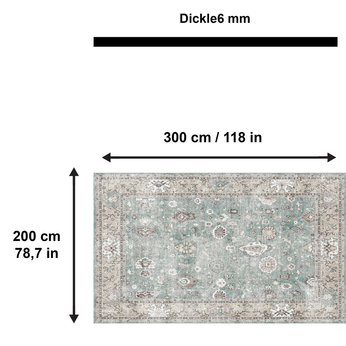 TEPPICH Zuleo 200x300 cm - Multicolor, Textil (200/300cm) - Bamyum