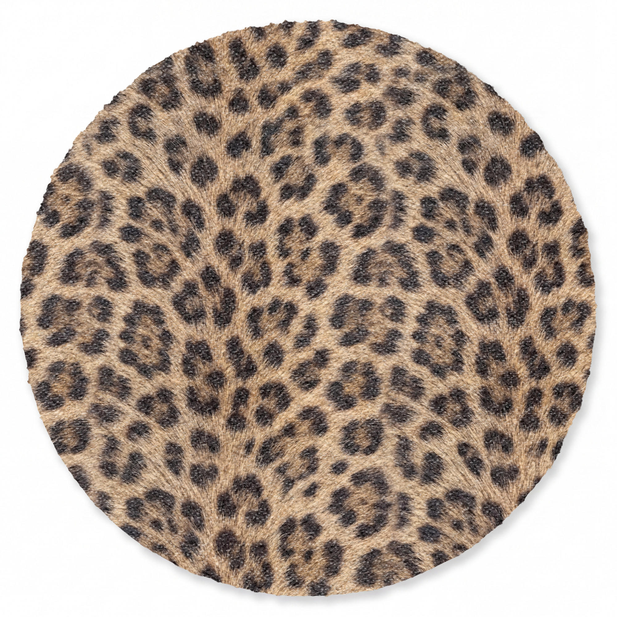 TEPPICH - Leopard - Mantel - Klassisch - Braun - 120x120 cm - Braun, Kunststoff/Textil (120/0.4cm) - OnlyWow