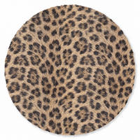 TEPPICH - Leopard - Mantel - Klassisch - Braun - 120x120 cm - Braun, Kunststoff/Textil (120/0.4cm) - OnlyWow