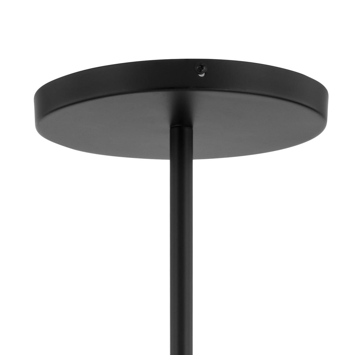 DECKENLEUCHTE 10-FLAMMIG - Glas / Metall - Transparent/Schwarz, Glas/Metall (36/88/70cm) - home24