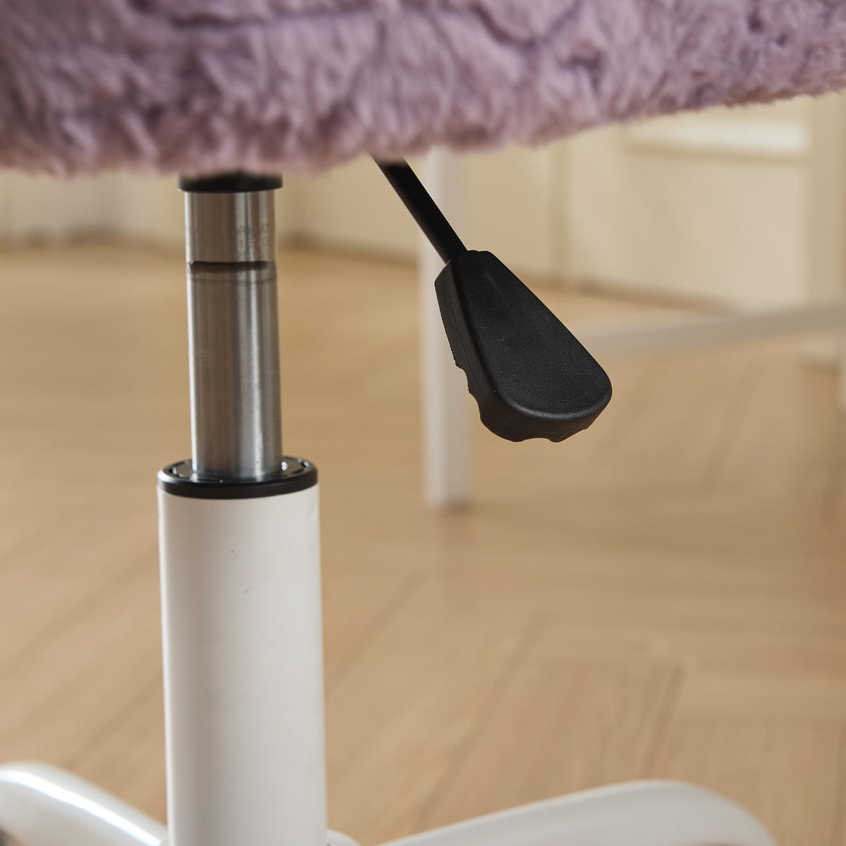 SCHREIBTISCHSTUHL Violett Drehbar Höhenverstellbar - Lila, Metall (55/81/57cm) - PANGIVO