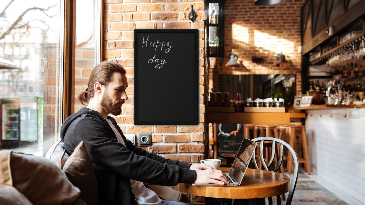KREIDETAFEL 60x40 cm mit Schwarz ECO-Holzrahmen - Schwarz, Holz (60/40/2cm) - ALLboards