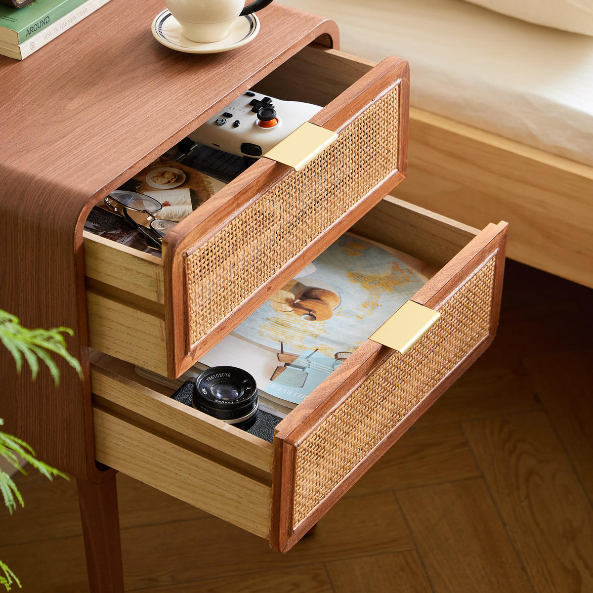 NACHTTISCH Rechteckig Braun 40 x 36 x 64 cm - Braun, Holz (42/62/34cm) - Nordlys