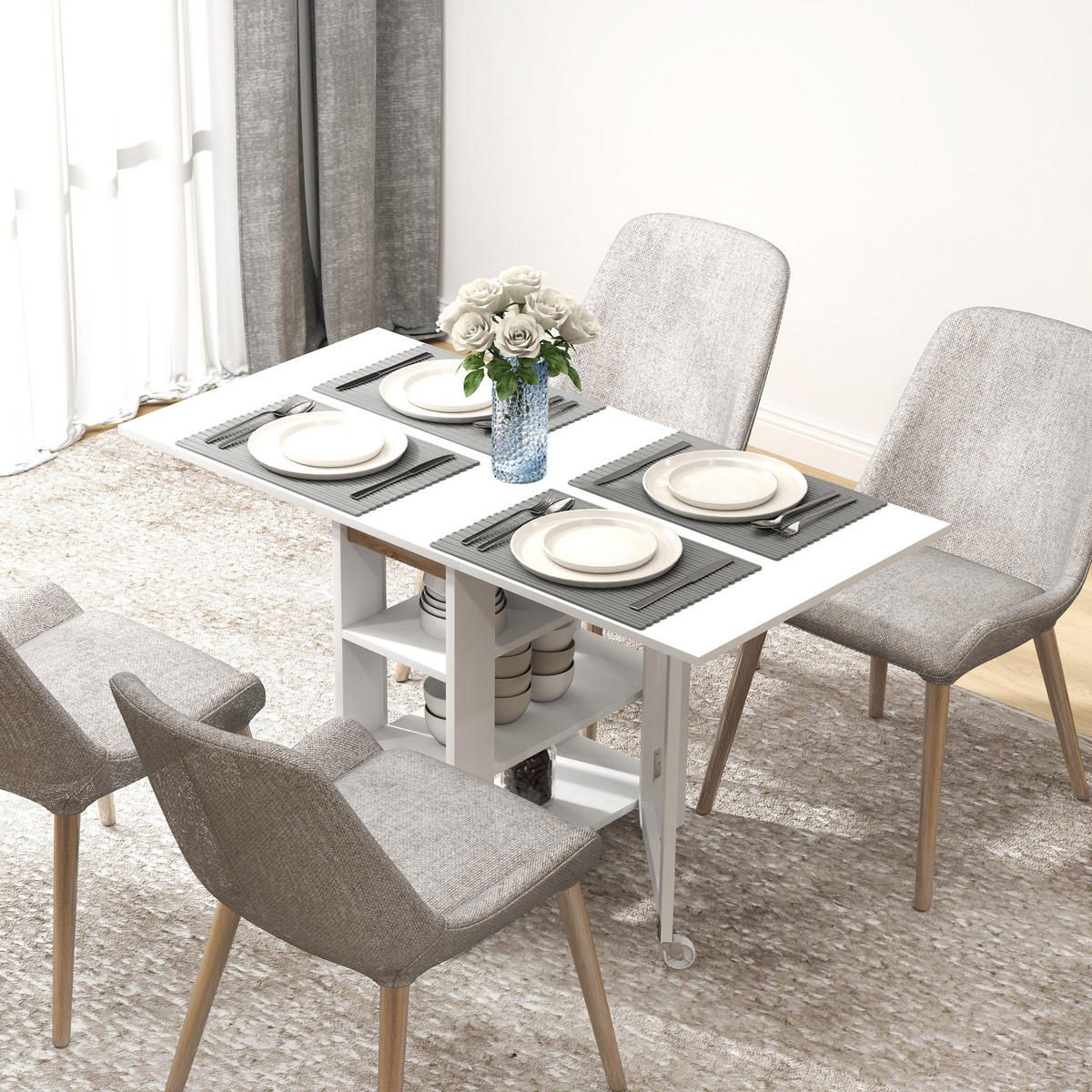 ESSTISCH Weiß 1 Stück - Weiß, Kunststoff (120/60/75cm) - GiPP