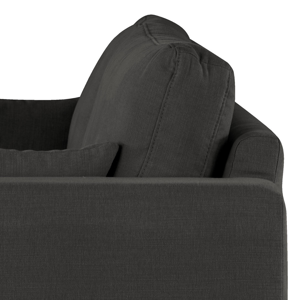 2-SITZER SOFA - Eichefarben/Anthrazit, Naturmaterialien/Eichenholz (197/81/88cm) - home24