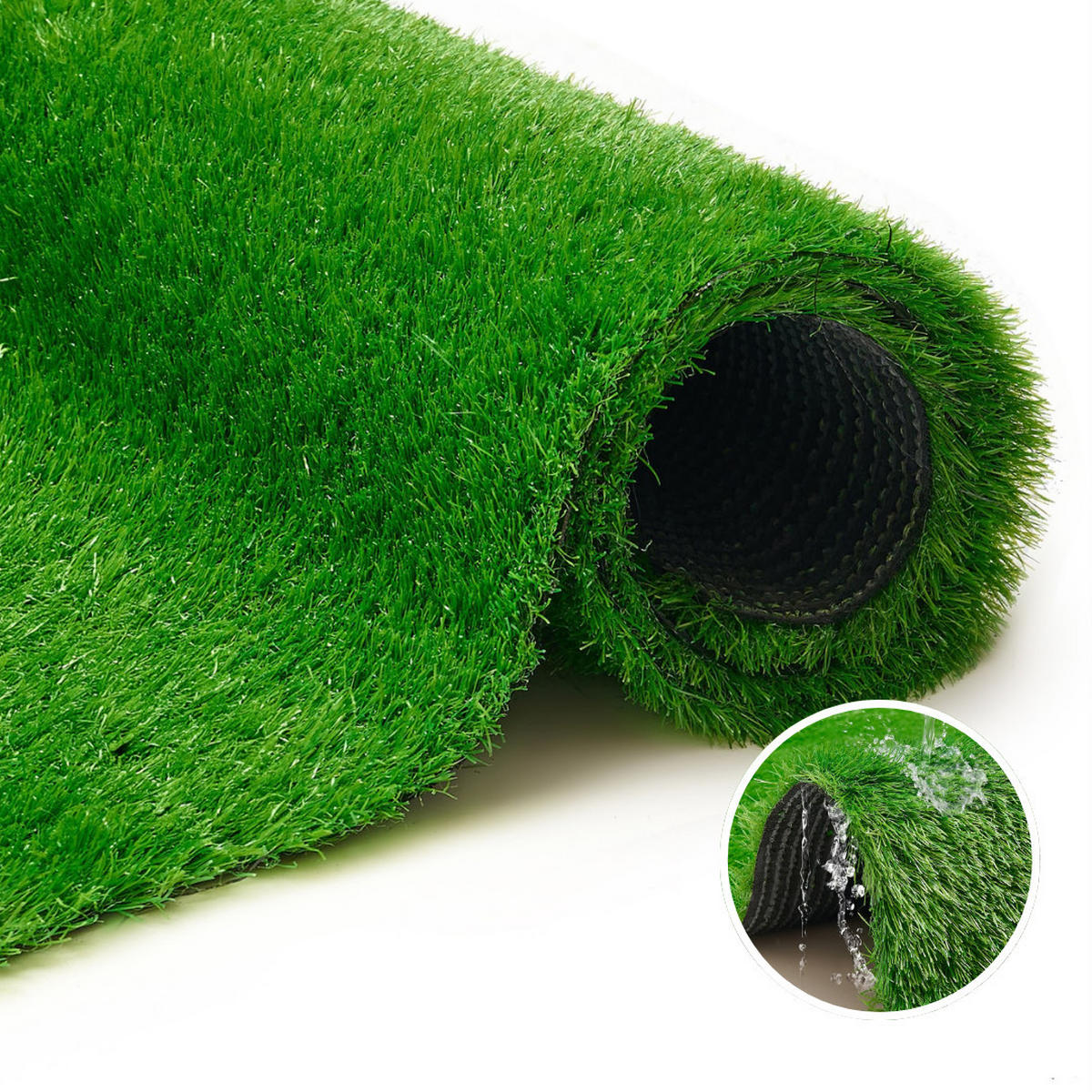 KUNSTRASEN Natural 30 mm – Rasenteppich, UV-beständig, für Garten & Terrasse 250/550 cm - Grün, Textil (250/550cm) - Tapiso