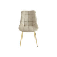 STUHL - 49.5 cm x 60 cm - Samt - Beige - OLLUA - Beige, Textil (49.5/87/60cm) - Vente-Unique