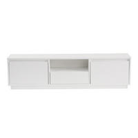 TV-MÖBEL mit 3 klappbaren türen und 1 offenem fach - vanguard 160/29,5/42 cm - Weiß, Holzwerkstoff (29.5/42/160cm) - Calicosy