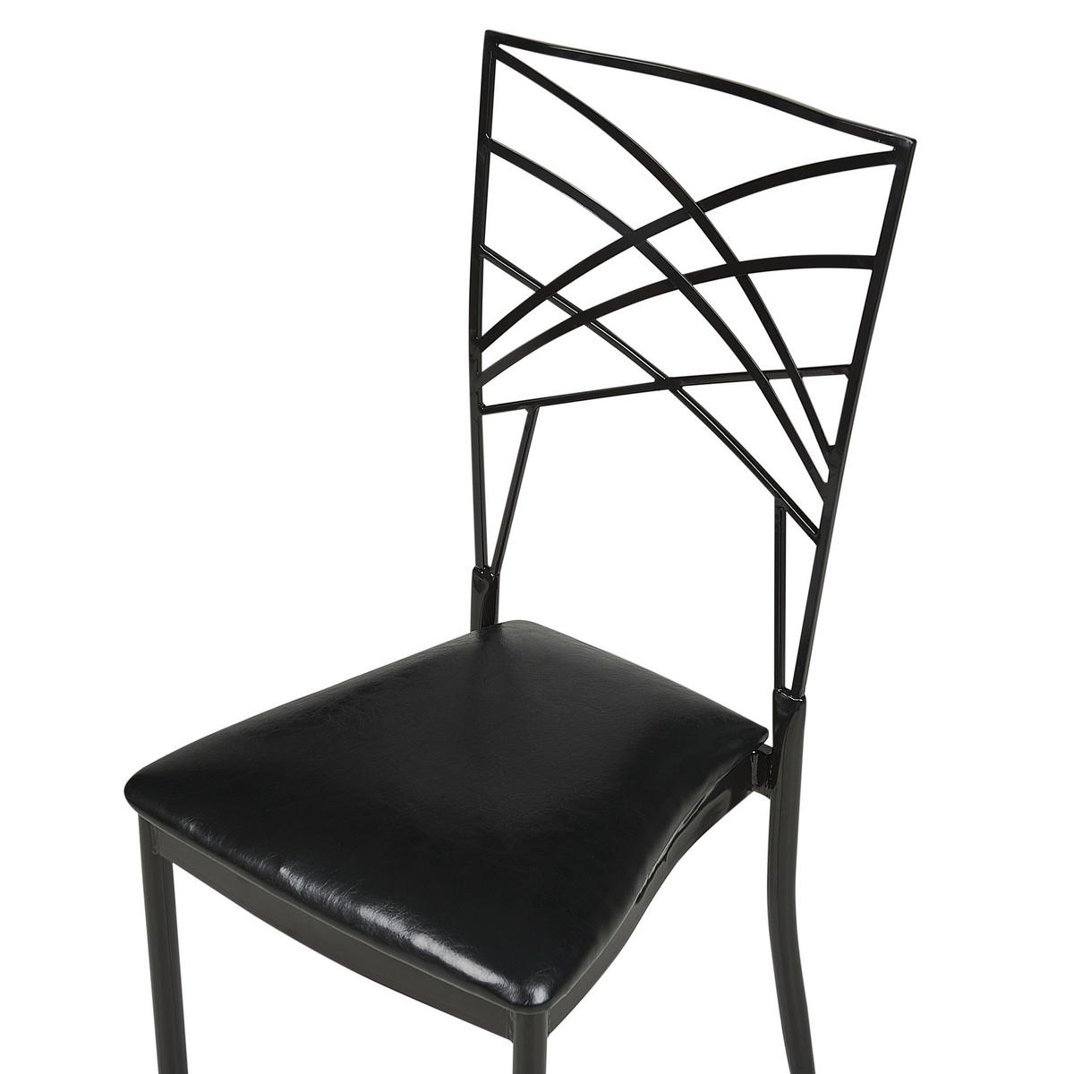 BANKETTSTUHL 2er-Set Schwarz Girard - Schwarz, Metall (41/91/42cm) - Beliani